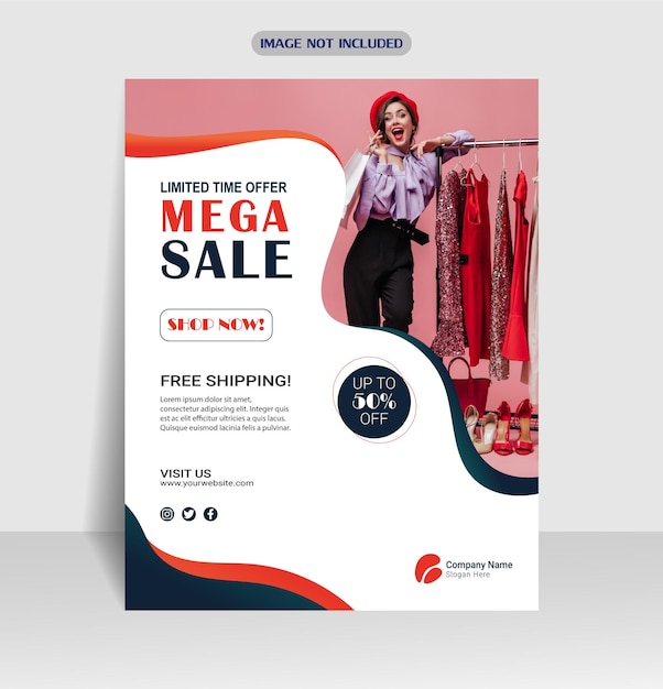 kreatives Design von Mega-Verkaufsplakaten und Flyer-Vorlagen