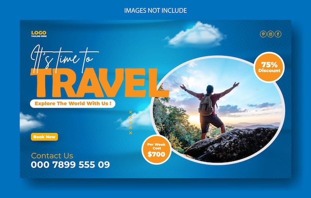 Kreatives Design von Travel-Web-Banner-Vorlagen