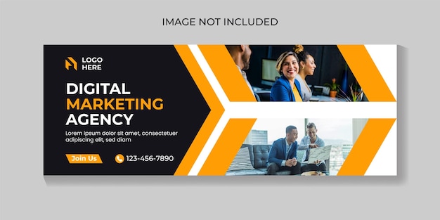 Kreatives digitales marketing facebook cover banner design vorlage