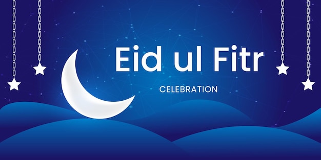 Kreatives eid mubarak und eid ul fitr poster hintergrunddesign