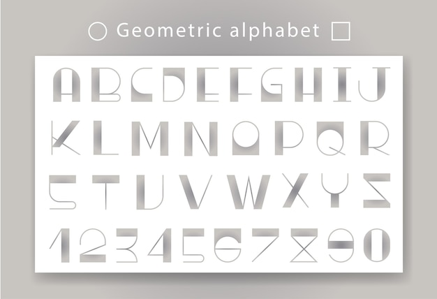Kreatives englisches geometrisches alphabet