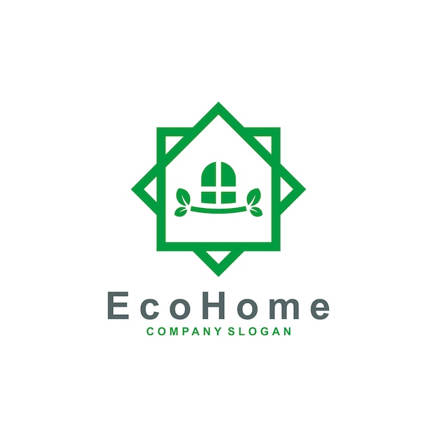 Kreatives grünes Haus-Konzept-Logo