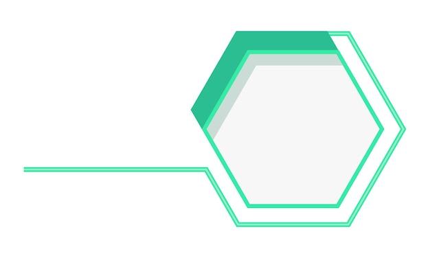 Vektor kreatives grünes hexagonform-vektorgestaltungselement