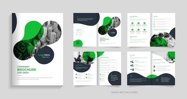 Kreatives kreatives Broschürenschablonendesign des Unternehmens kreative Formen erstklassiger Vektor