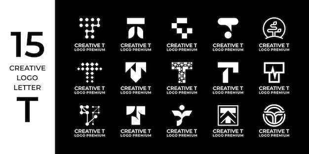 Kreatives logo-design bündelbuchstabe t