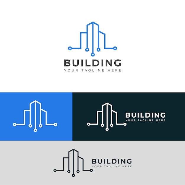 Kreatives Logo-Design für das Tech-Gebäude