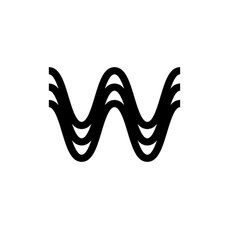 Vektor kreatives logo mit dem buchstaben w