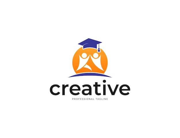 Kreatives logodesign für studium und schulbildung