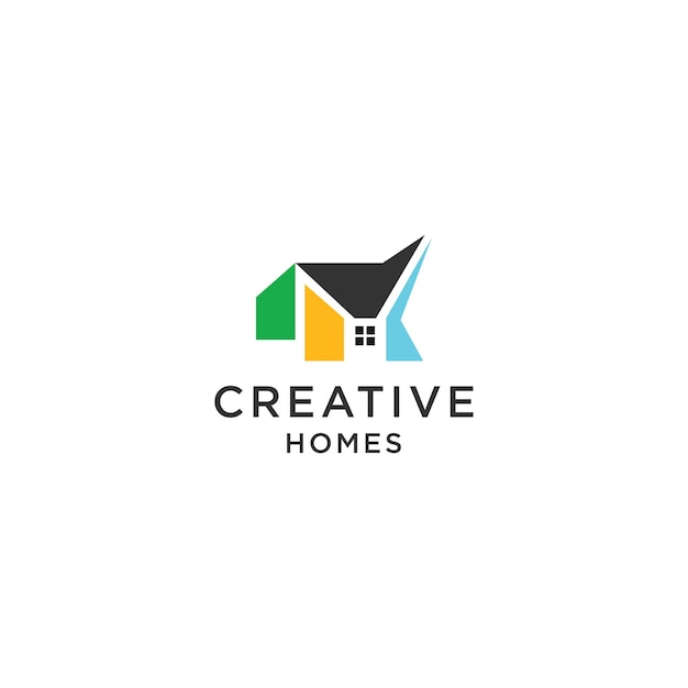 Kreatives Logodesign. Haus- und Gebäudevektor