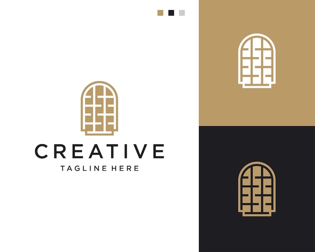 Kreatives luxus-fenster-logo-design