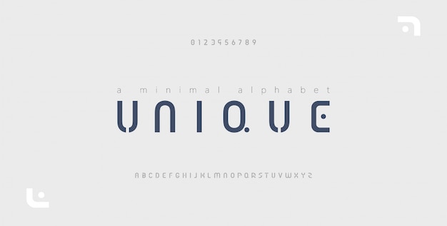 Kreatives modernes alphabet des minimalen gusses