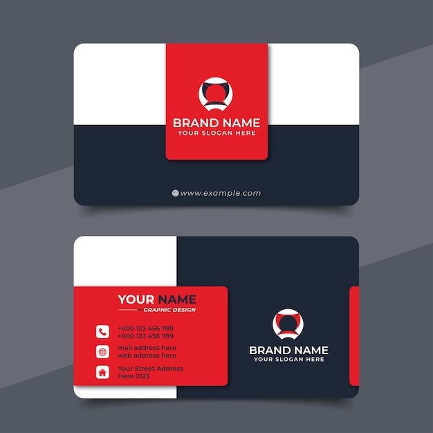 Kreatives modernes professionelles Visitenkarten-Vektor-Design