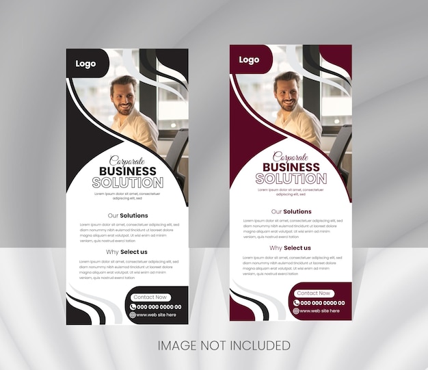 Kreatives, modernes und professionelles corporate business roll-up-banner-vorlage