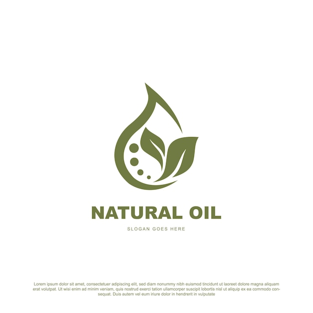 Kreatives naturöl-logo-design für ihre marke oder ihr unternehmen