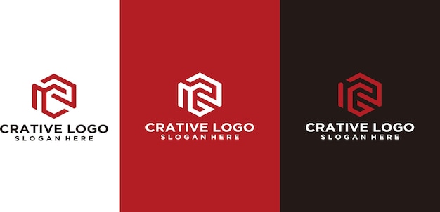 Kreatives ng-buchstaben-logo-design ng-buchstaben-logo-icon-design-vorlagenelement