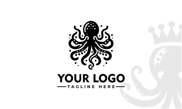 Vektor kreatives octopus-logo-design vektor einzigartiges emblem für schilder und abzeichen für die markenidentität