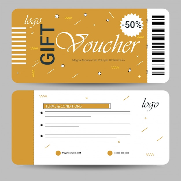 Kreatives Rabattgutschein-, Gutschein- oder Coupon-Vorlagenlayout.
