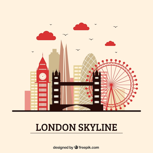 Kreatives skylinedesign von london