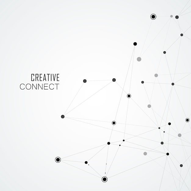kreatives soziales Netzwerk. Abstrakter polygonaler Hintergrund