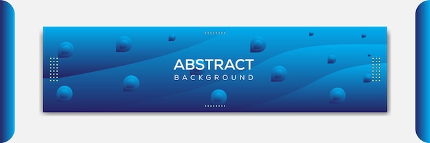 Vektor kreatives und modernes blaues orbit-hintergrunddesign für linkedin-banner