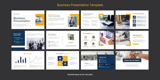 Kreatives und modernes Business Powerpoint-Präsentationsfolien-Design-Set
