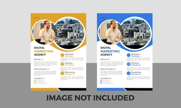 Kreatives Vektor-Design von Vorlagen für Unternehmensflyer