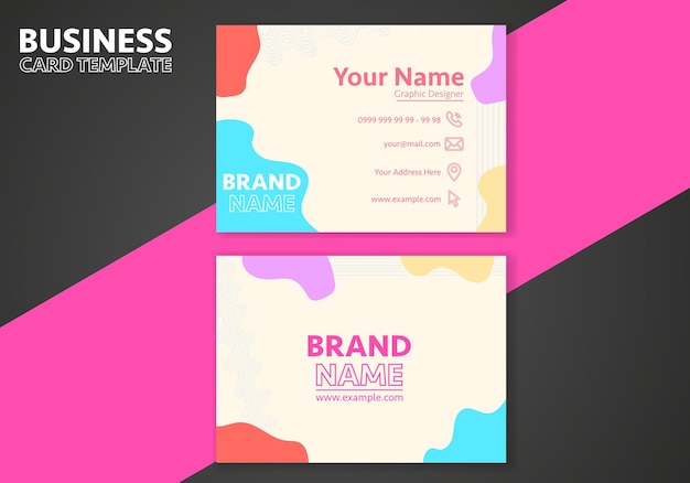 Kreatives Visitenkarten-Design. Elegante Designschablone der abstrakten Visitenkarte. Business-Hintergrund.