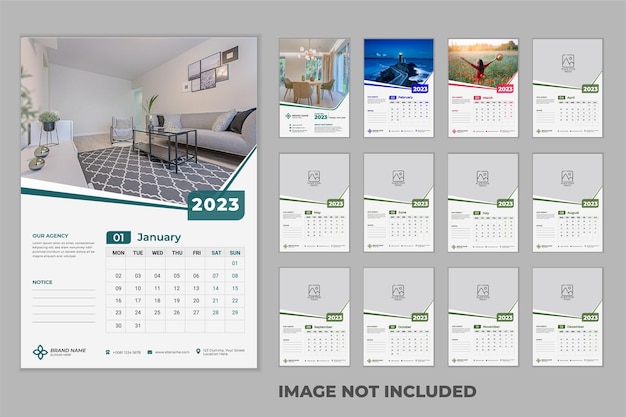 Kreatives Wandkalender-Design 2023