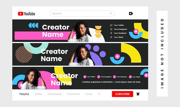 Kreatives YouTube-Banner für tägliche Inhalte