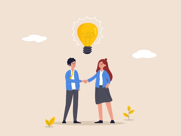 Kreativitäts- oder Fantasiekonzept. Gute Idee zur Lösung von Problemen. Brainstorming im Geschäftsteam