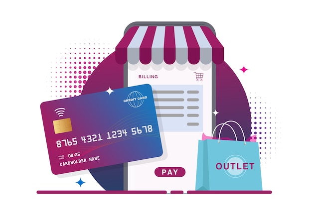 Kreditkarte und online-shopping