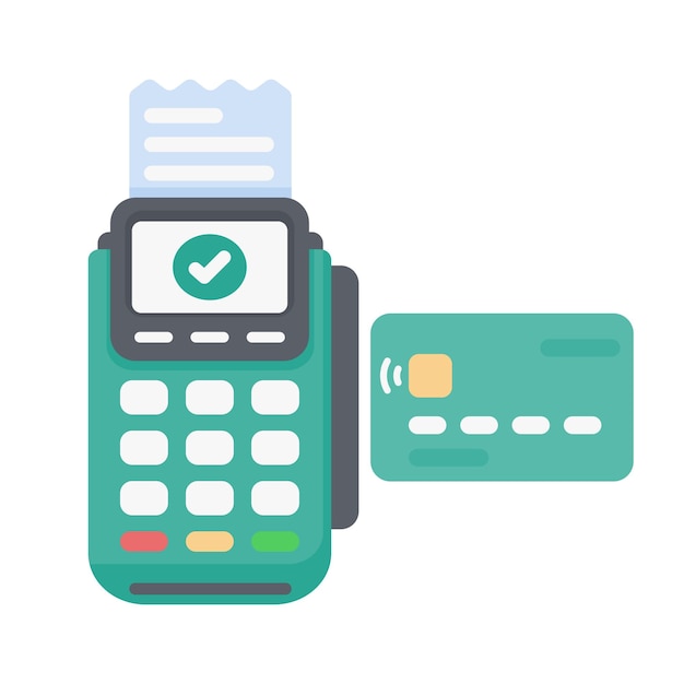 Vektor kreditkarten-durchzugsmaschine für online-zahlungen