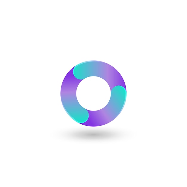 Kreis-Logo-Design mit weißem Hintergrund laden