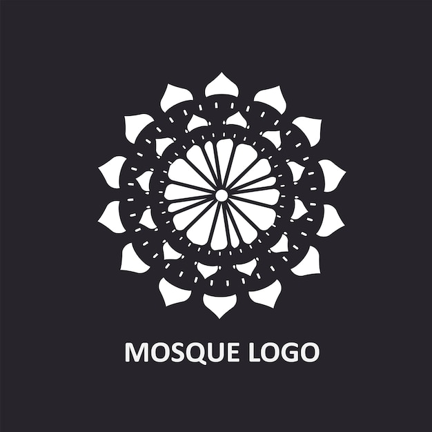 Kreis-Moschee-Kuppel-Logo-Illustration