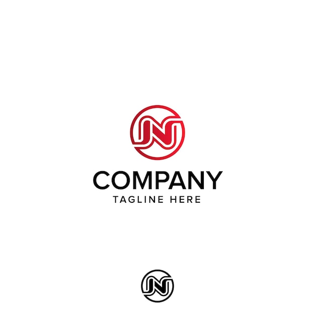 Kreis N-Buchstaben-Logo-Design-Vektorvorlage, n-Logo-Design