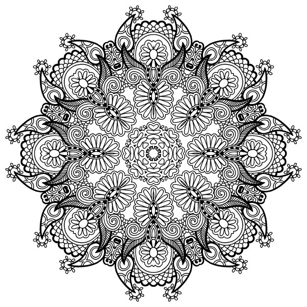 Kreis-spitzen-ornament rundes dekoratives geometrisches deckchen-muster