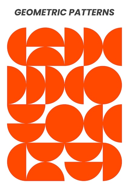 Kreis- und Halbkreismuster nahtloser geometrischer Hintergrund Geometrische Formen