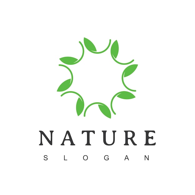 Kreisblatt, natur ornament logo