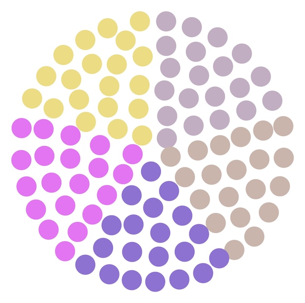 Kreisdiagramm punktmuster farbpunktsymbol