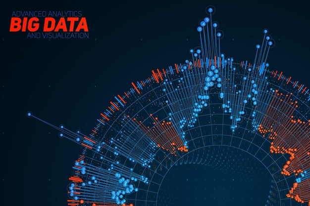 Kreisförmige big-data-visualisierung