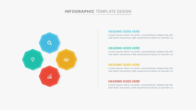 Vektor kreisförmige infografik-design-vorlage mit 4 optionen
