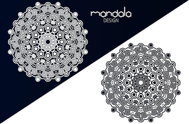 Vektor kreisförmiges mandala-vektor-mandala-design und vorlage luxus-mandala-design