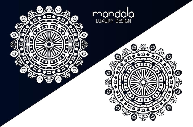Vektor kreisförmiges mandala-vektor-mandala-design und vorlage luxus-mandala-design
