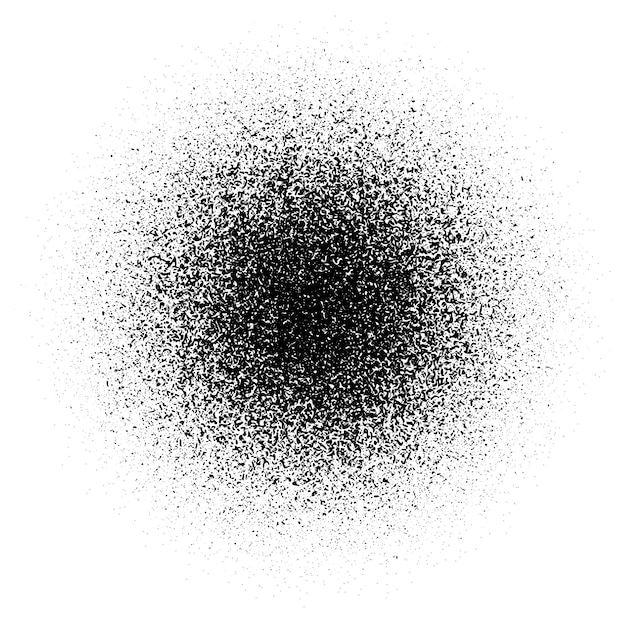 Vektor kreiskornstruktur radial verblasster rauschgradient. runde schmutzform sprenkel und partikelbeschaffenheit