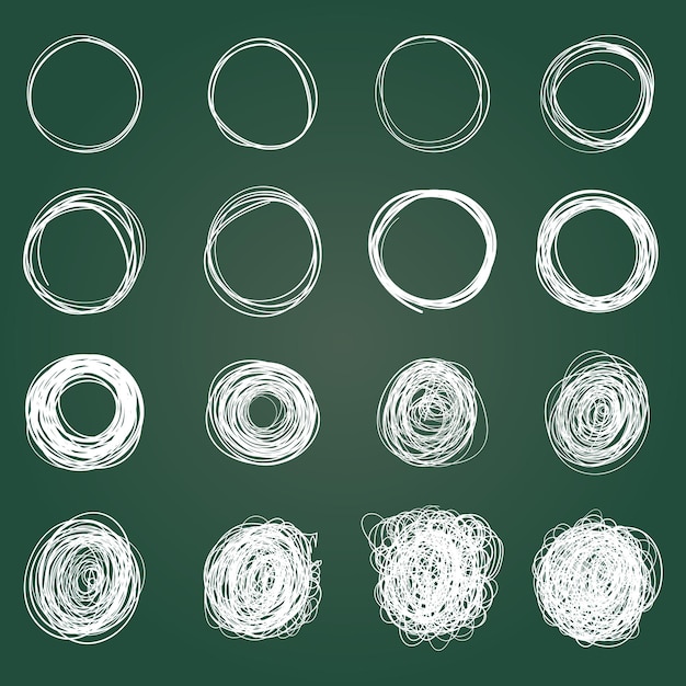 Vektor kreislinie skizzen-symbol im handgezeichneten stil kreis-schreib-doodle-vektor-illustration auf isoliertem hintergrund bleistift- oder stiftblase-zeichen-geschäftskonzept