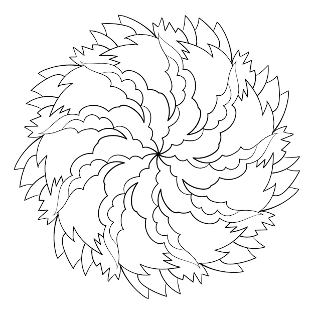 Kreismuster Dekoratives Mandala Elegantes Ornament im Ethno-Stil Malbuch Seite Doodle Hintergrund