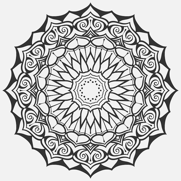 Kreismuster in form von mandala für henna mehndi tattoo dekoration dekoratives ornament im orientalischen ethno-stil