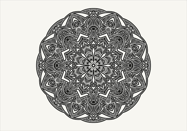 Kreismuster in Form von Mandala mit Blume für Henna Mehndi Tattoo Dekoration Dekorativ oder