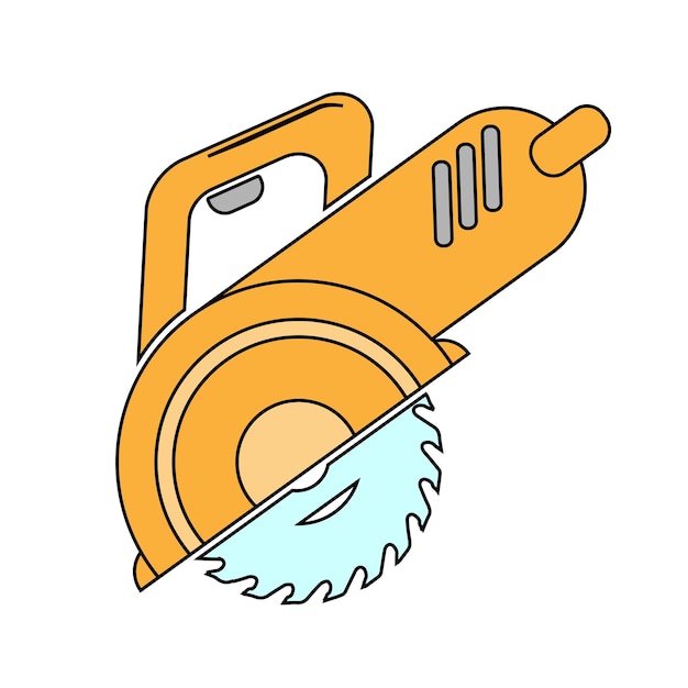 Kreissäge einfaches Symbol aus Arbeitswerkzeugen Flat Style