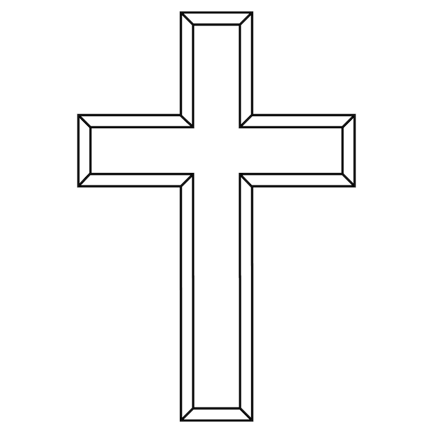 Vektor kreuz ostern religiöser glaube symbol orthodoxie gott katholisches christliches kreuz